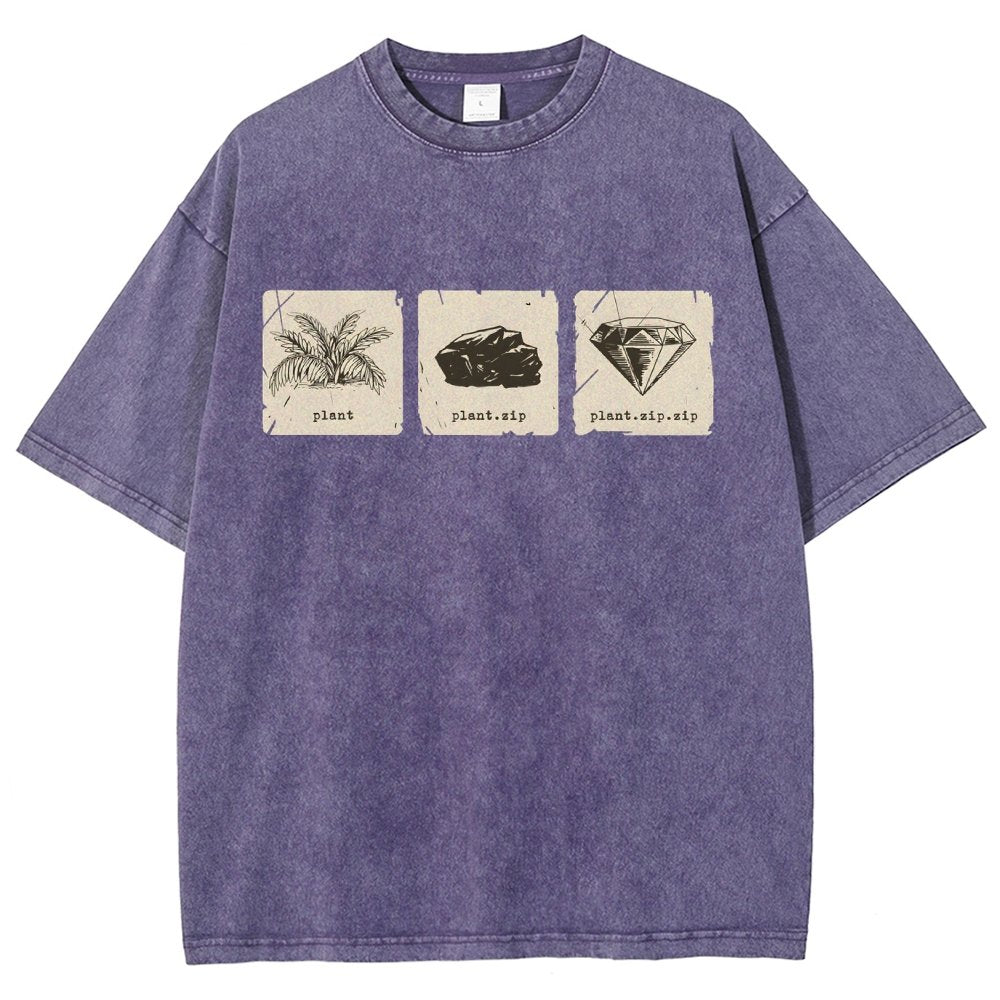Internet Funny Plant.zip.zip Vintage Distressed T-shirt