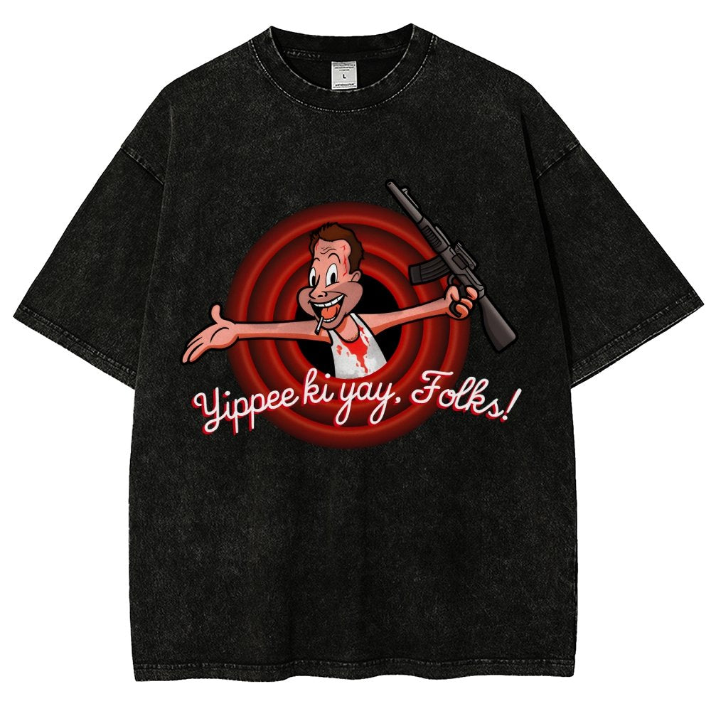 Yippee ki yay. folks! Vintage Distressed T-shirt