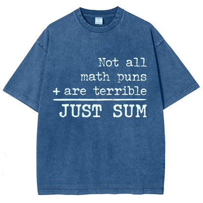 Not All Math Puns Are Terrible Just Sum Vintage Distressed T-shirt