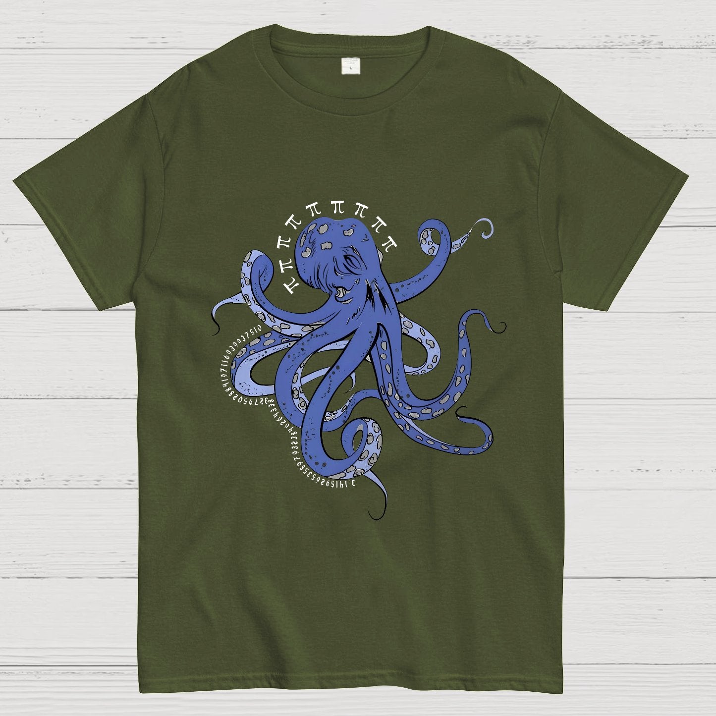 Funny Pi Day Octopus Geeky T-Shirt