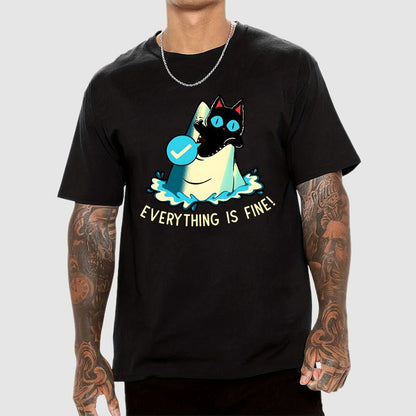 Everything Is Fine! Cat Geek T-Shirt