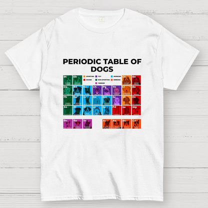 Periodic Table of Dogs  Dog Lover  Funny Science Geek T-Shirt