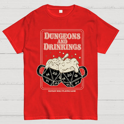 Dungeons and Drinkings Geek T-Shirt