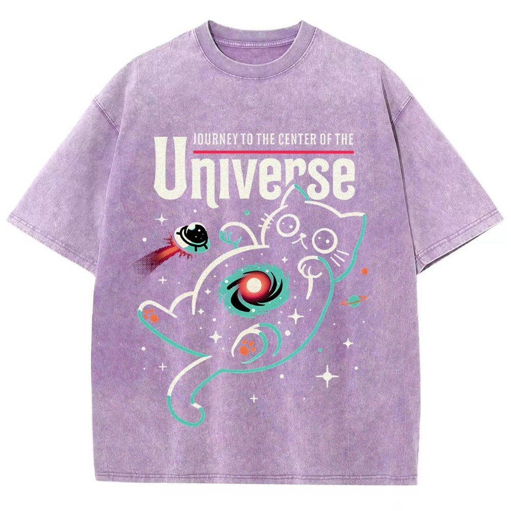 Journey to the Center of the Universe Vintage Distressed T-shirt