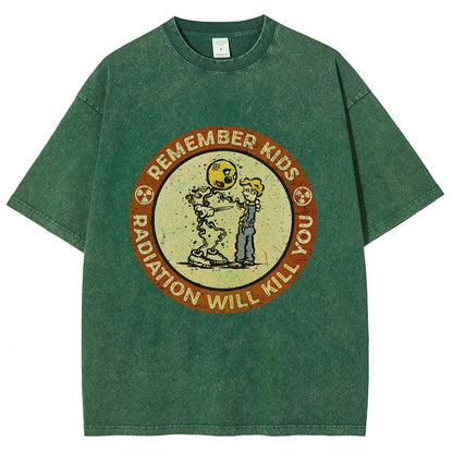 Vintage Radiation Warning Vintage Distressed T-shirt