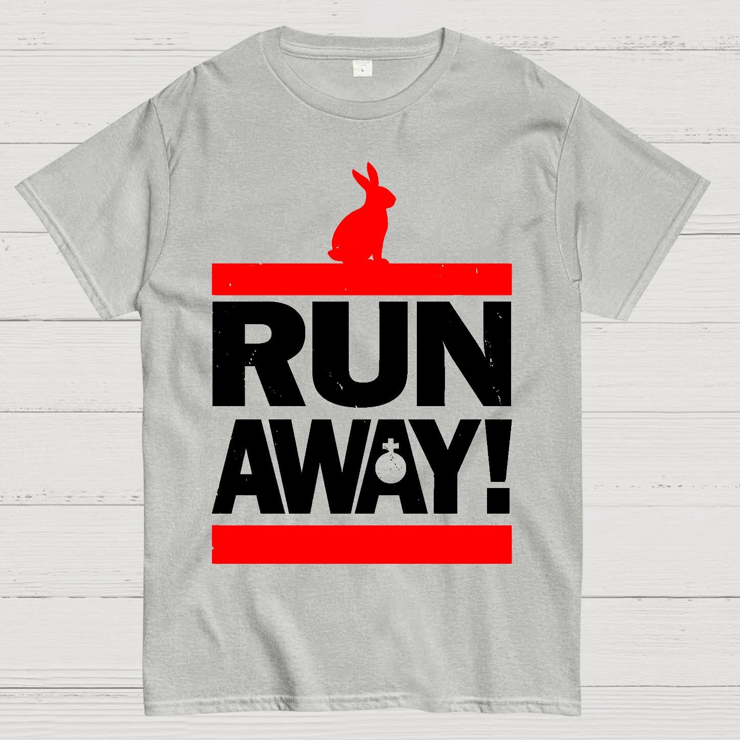 Run Away from the Rabbit! Geek T-Shirt