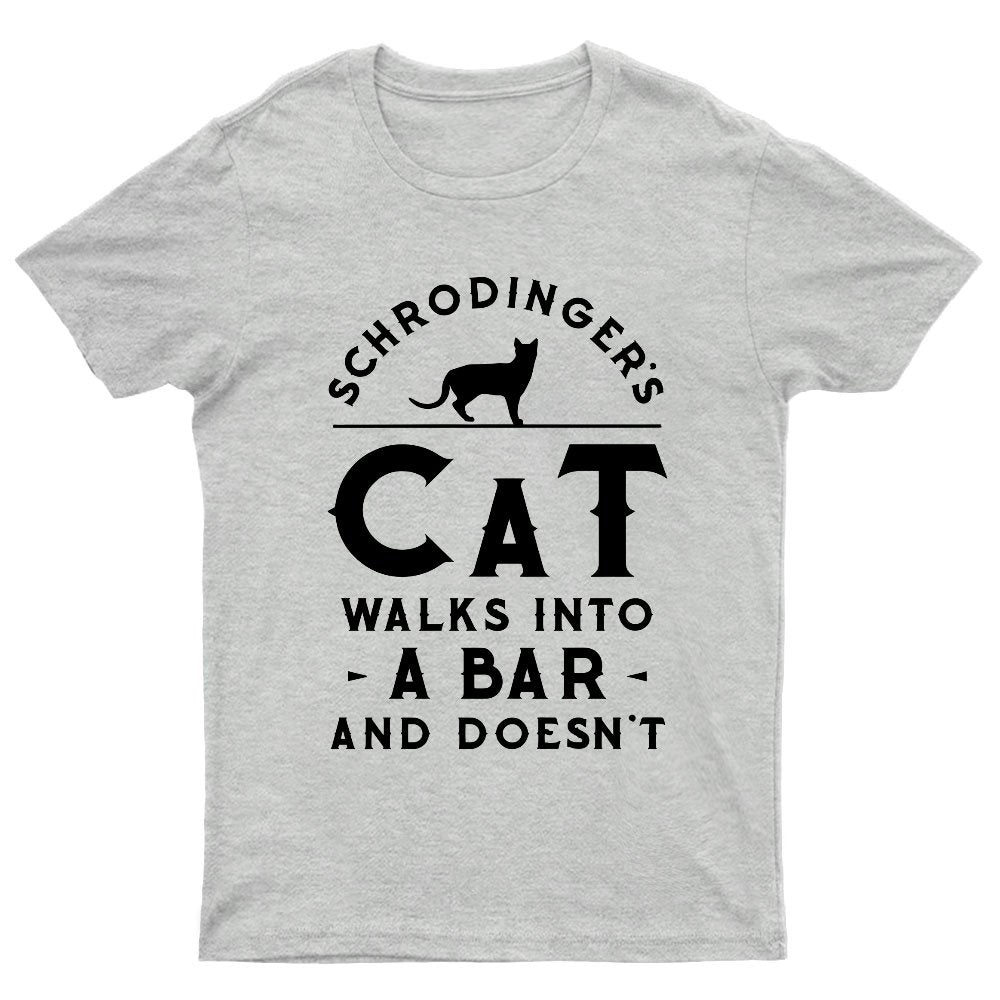 Schrodinger‘s Cat Walks Into a Bar Geeky T-Shirt