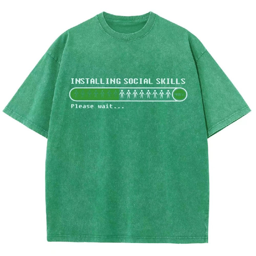 Funny Installing social skills Vintage Distressed T-shirt