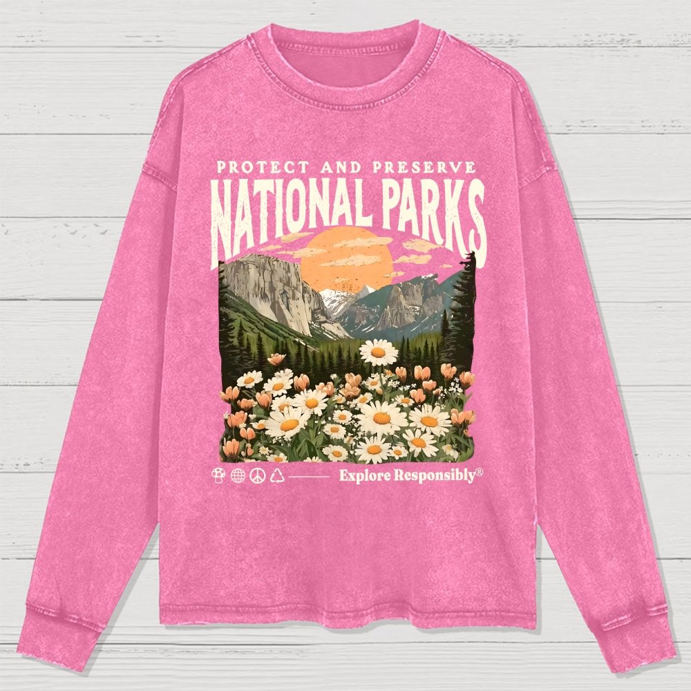 National Parks Washed Long Sleeve Tee