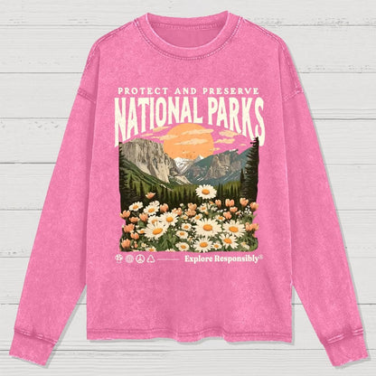 National Parks Washed Long Sleeve Tee