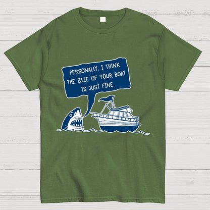 Polite Shark  Mysterious Island Unisex Geek T-Shirt