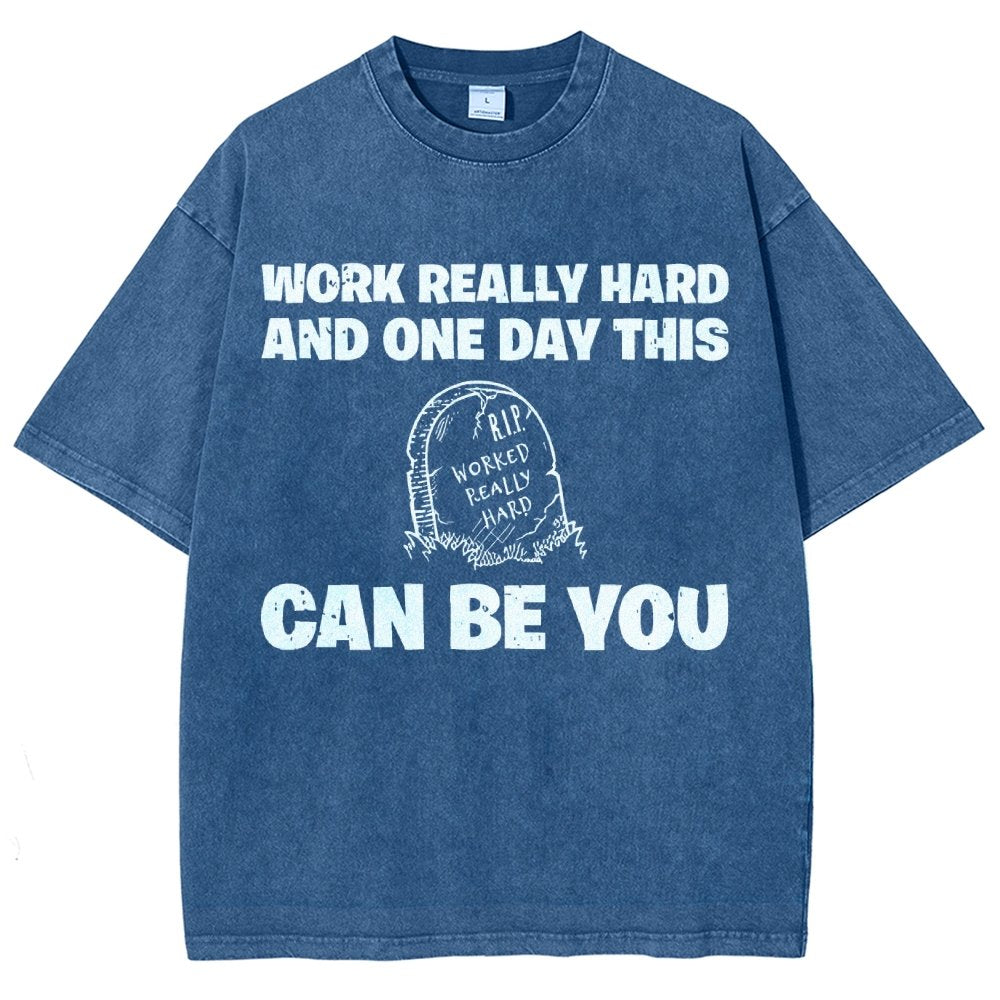 R.I.P. Worked Really Hard Vintage Distressed T-shirt