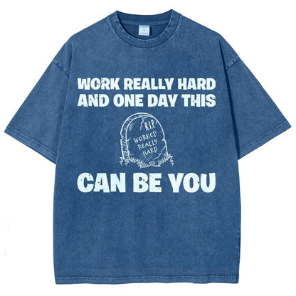 R.I.P. Worked Really Hard Vintage Distressed T-shirt