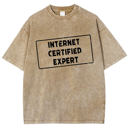 Internet Certified Expert Vintage Distressed T-shirt