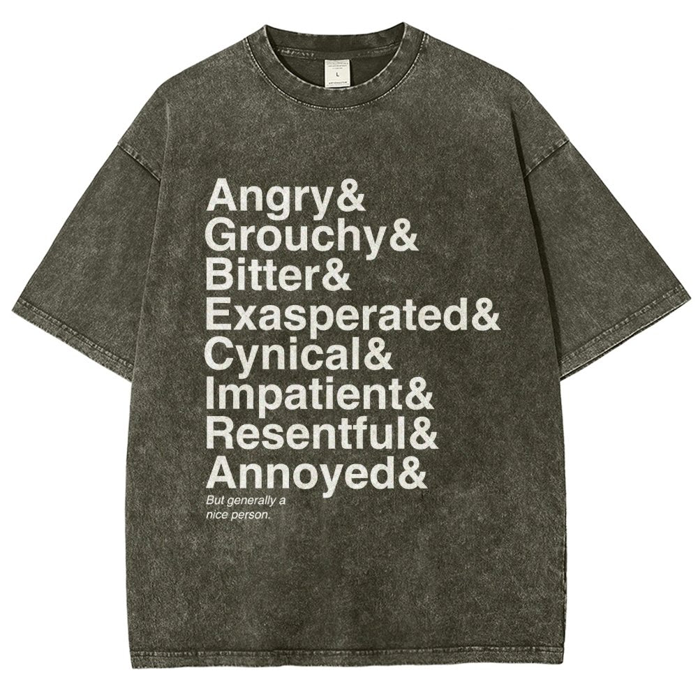 Generally A Nice Person Vintage Distressed T-shirt