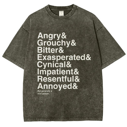 Generally A Nice Person Vintage Distressed T-shirt