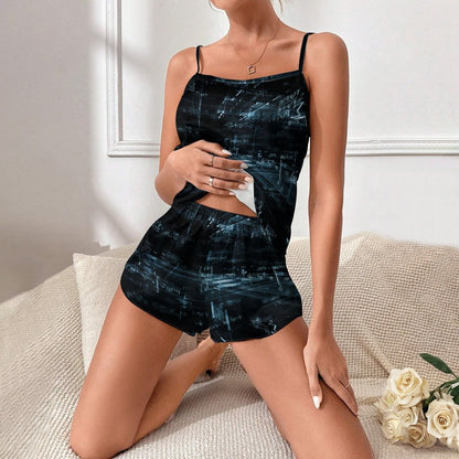 Traversal Mathematical Formula Women's Geek Suspender Cami Set
