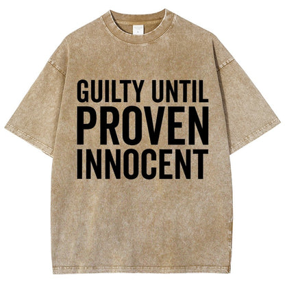 Guilty Until Proven Innocent Vintage Distressed T-shirt