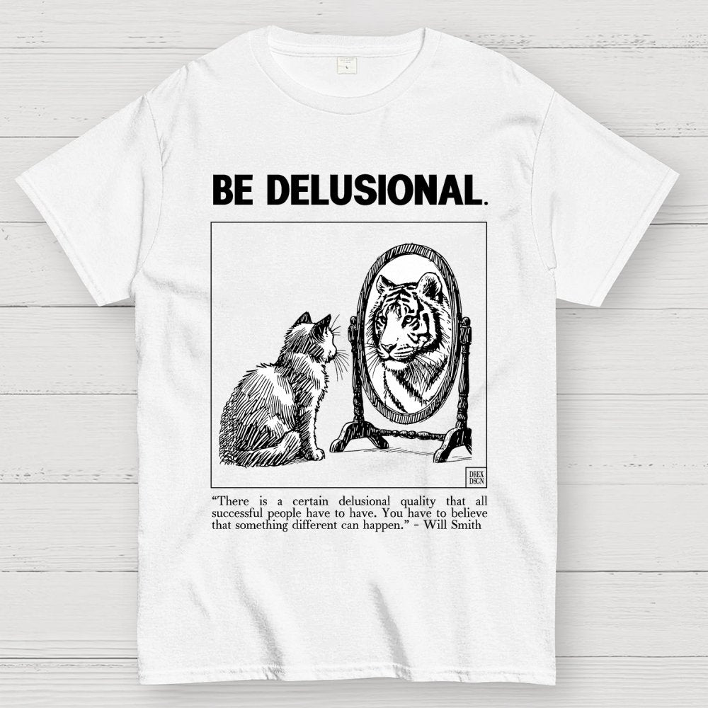 Tiger in the Mirror - Believe First, Then Become Geek T-Shirt