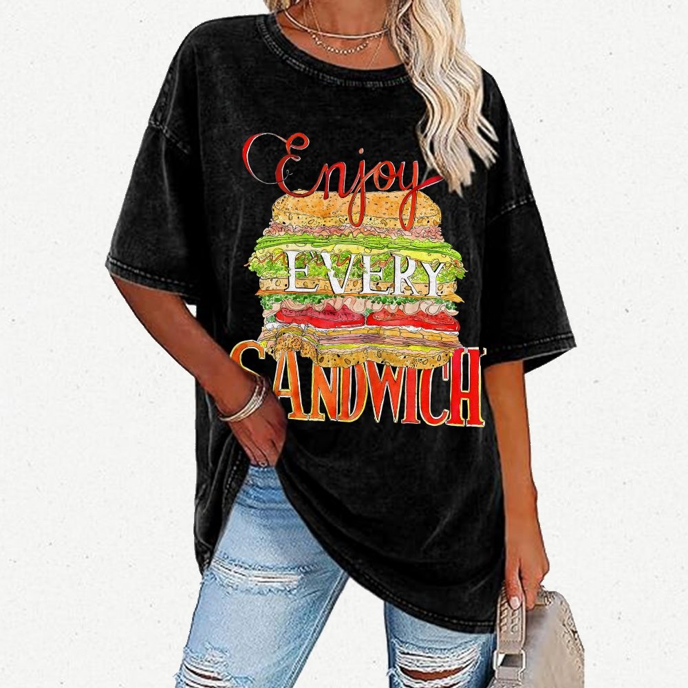 Enjoy Every Sandwich  Vintage Distressed T-shirt