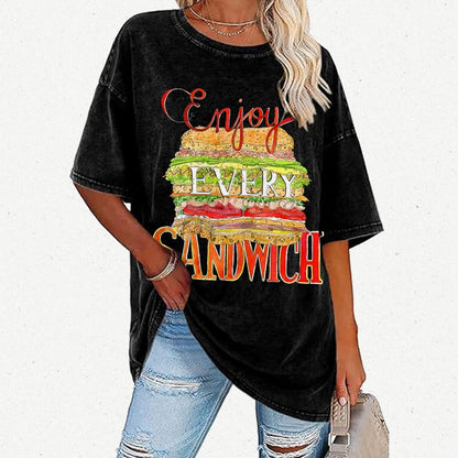 Enjoy Every Sandwich  Vintage Distressed T-shirt
