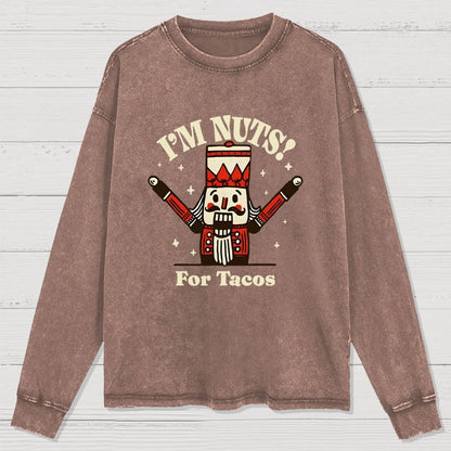 Nuts for Tacos Washed Long Sleeve Tee