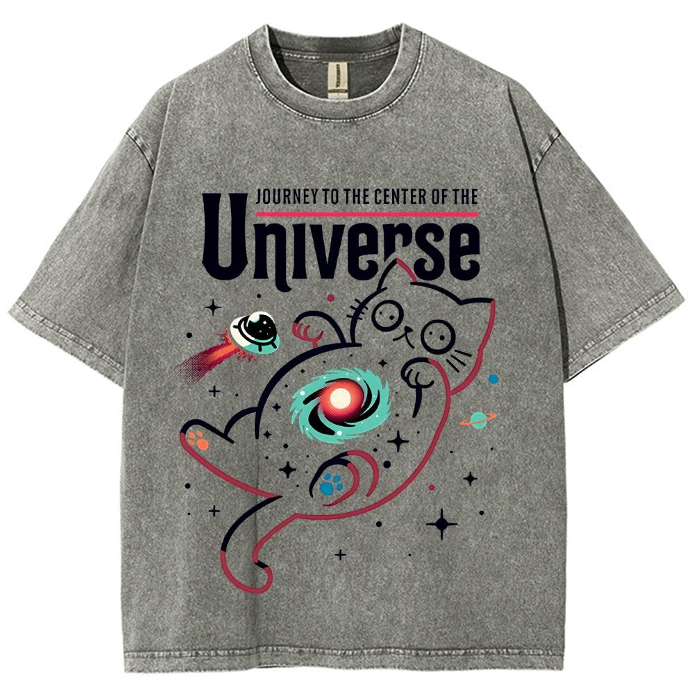 Journey to the Center of the Universe Vintage Distressed T-shirt