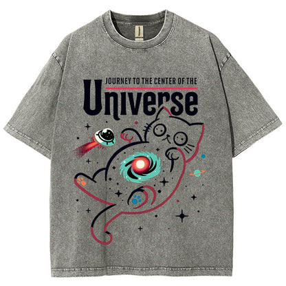 Journey to the Center of the Universe Vintage Distressed T-shirt