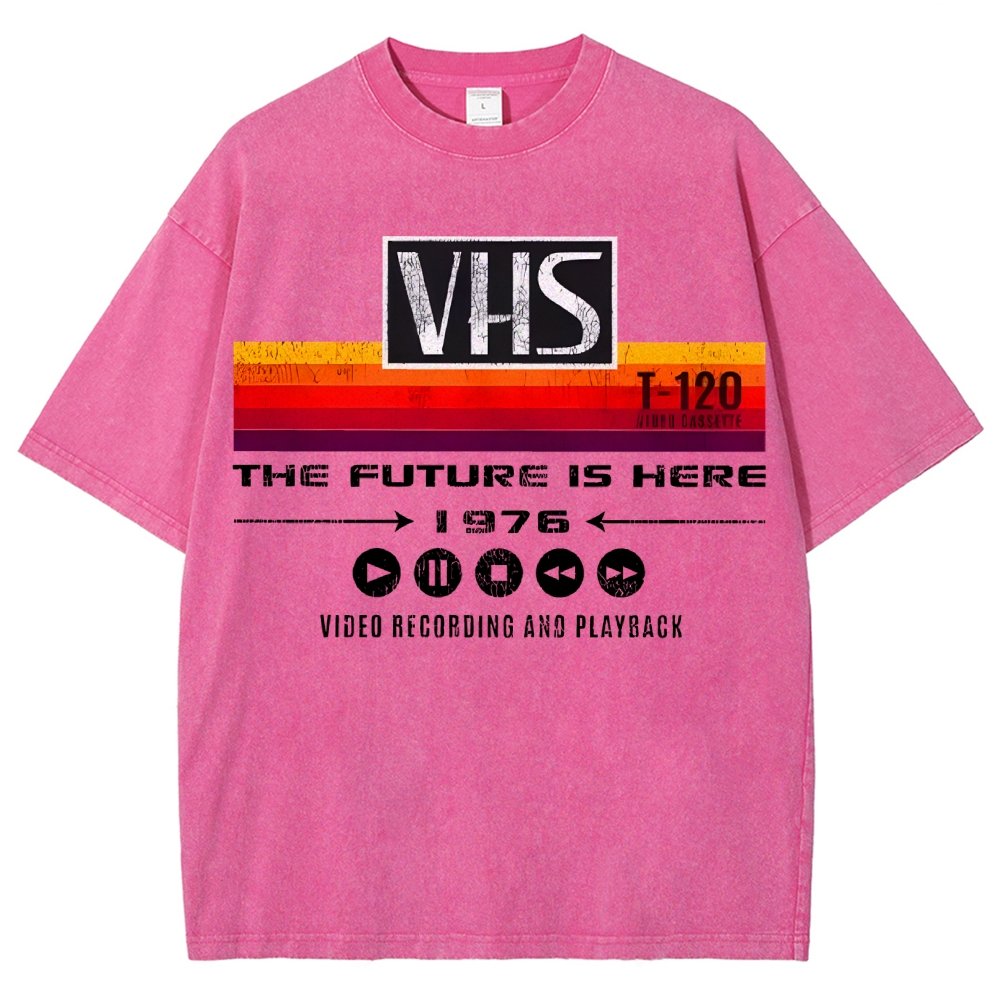 VHS- The Future Is Here Vintage Distressed T-shirt