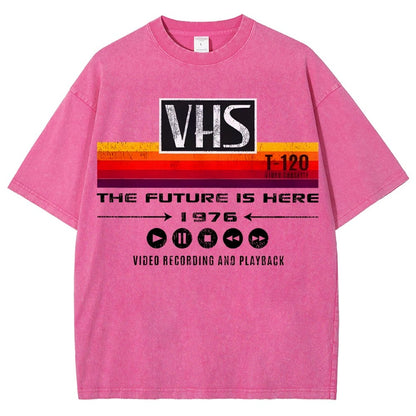 VHS- The Future Is Here Vintage Distressed T-shirt