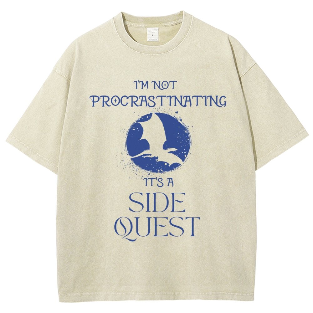 I'm Not Procrastinating It's A Side Quest Vintage Distressed T-shirt