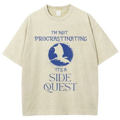 I'm Not Procrastinating It's A Side Quest Vintage Distressed T-shirt