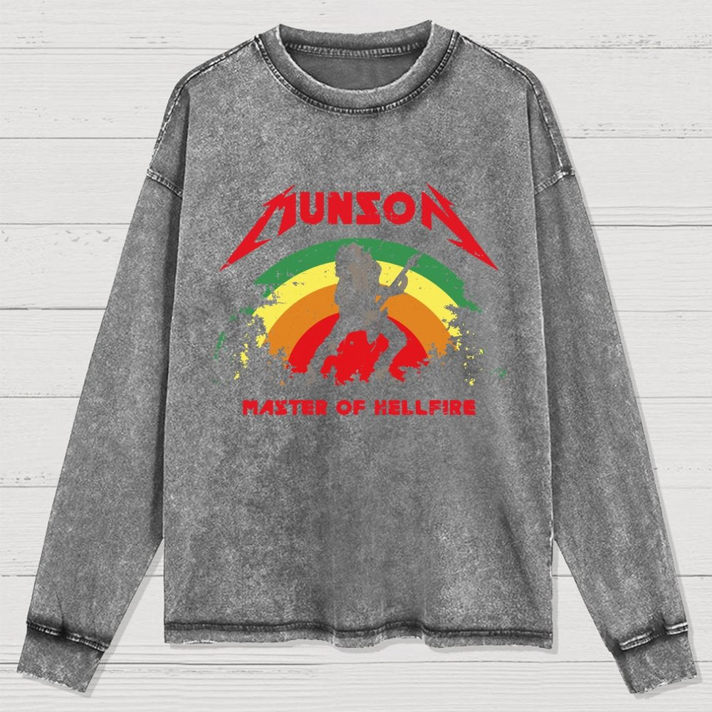 Master Of Hellfire Washed Long Sleeve Tee