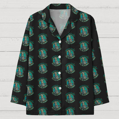 Save The Planet Kill All Humans Geek Long Sleeve Pajama Set