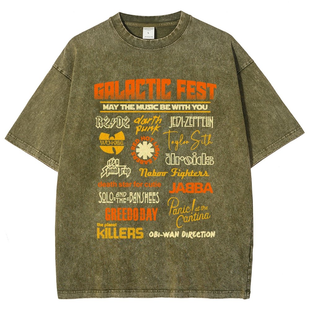 Galactic Fest Vintage Distressed T-shirt