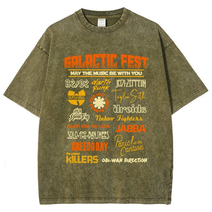 Galactic Fest Vintage Distressed T-shirt