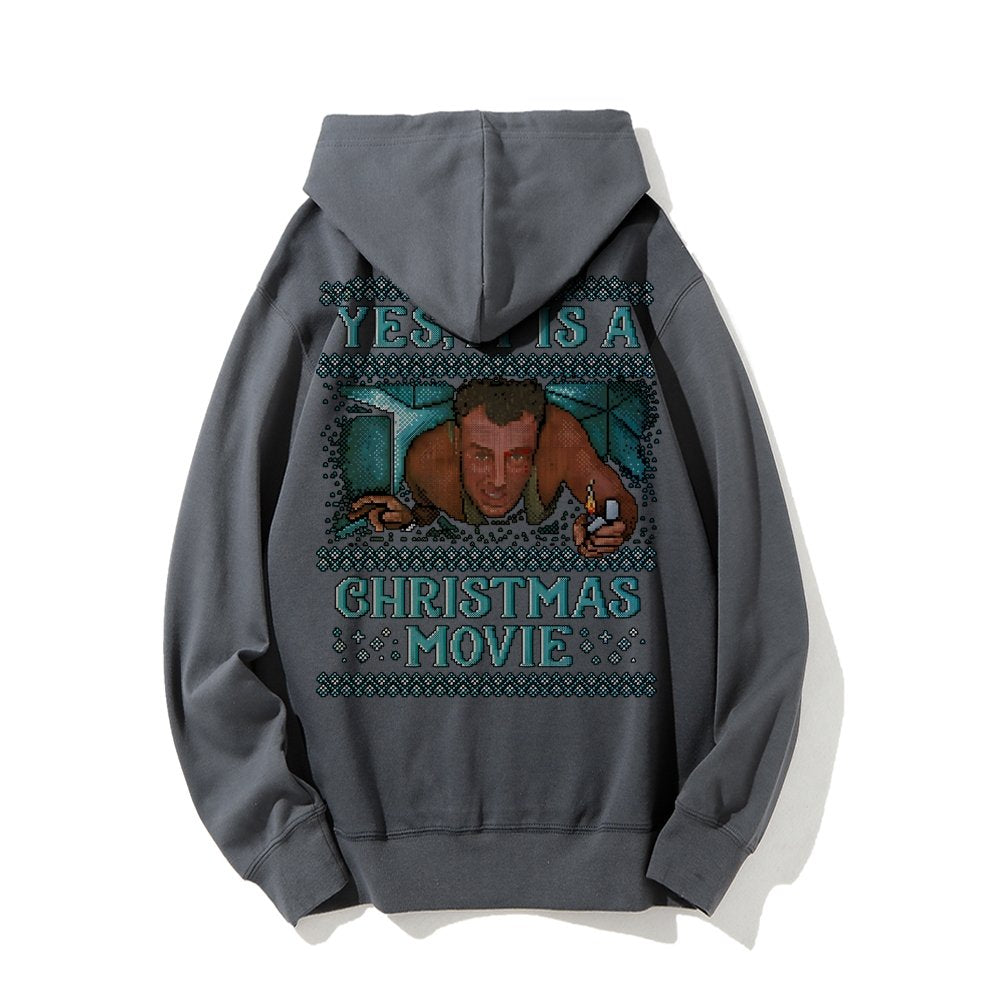 Gen-X Christmas Movie Printed Back Unisex Cotton Hoodie
