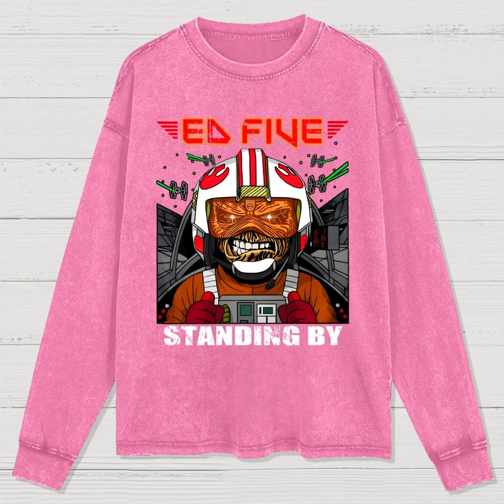 Ed Five Standing By Washed Long Sleeve Tee