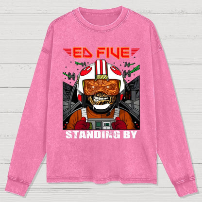 Ed Five Standing By Washed Long Sleeve Tee