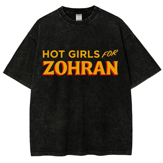 Hot Girls For Zohran Vintage Distressed T-shirt