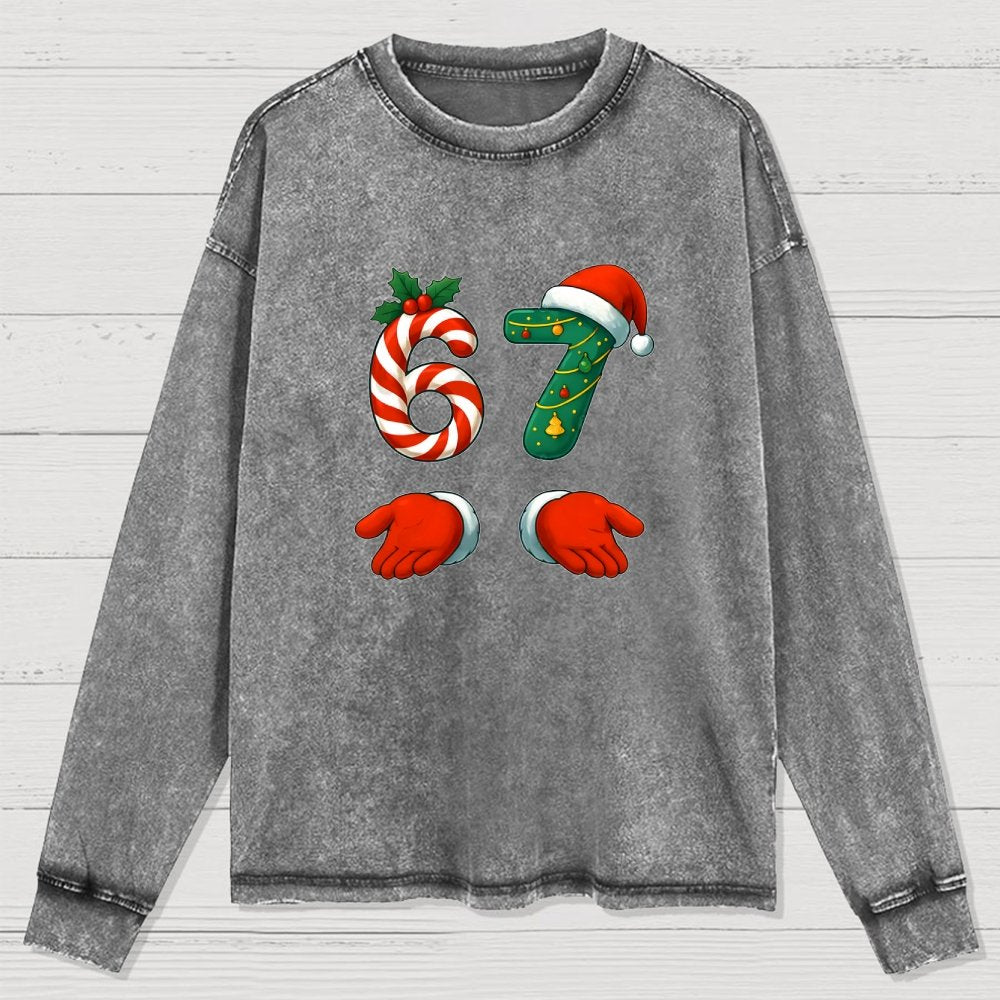 67 Christmas Washed Long Sleeve Tee