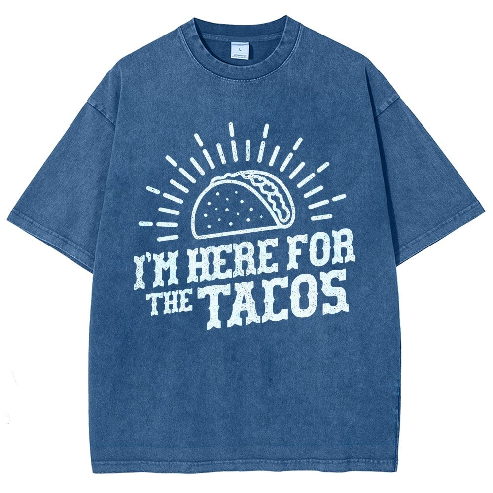 I'm Here For The Tacos Vintage Distressed T-shirt