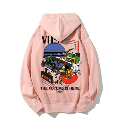 The Future Is Here Printed Back Unisex Cotton Hoodie
