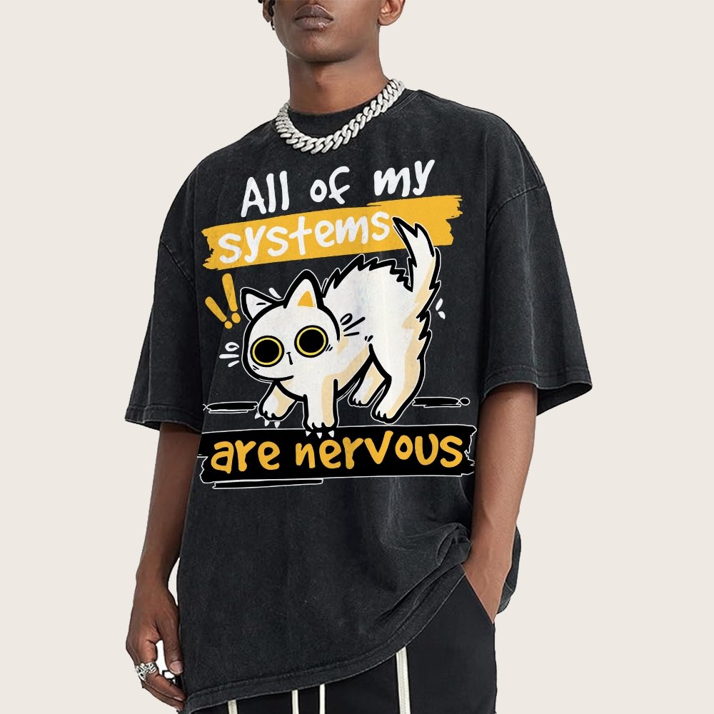 All of my Systems are Nervous Vintage Distressed T-shirt