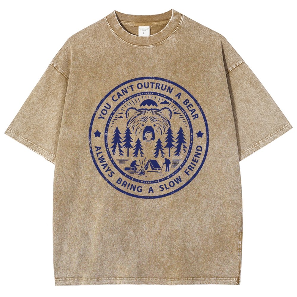 You Can't Outrun A Bear Vintage Distressed T-shirt