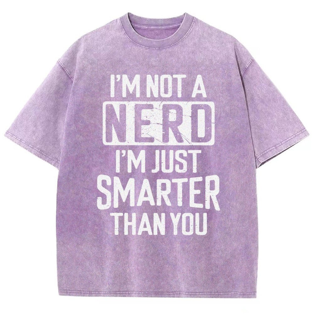 Funny Nerd T-shirt Smart person Vintage Distressed T-shirt