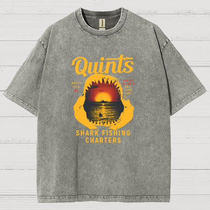 Captain's Shark Fishing Charters Vintage Distressed T-shirt