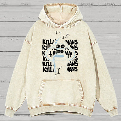 Machine Failure Vintage Distressed Hoodie