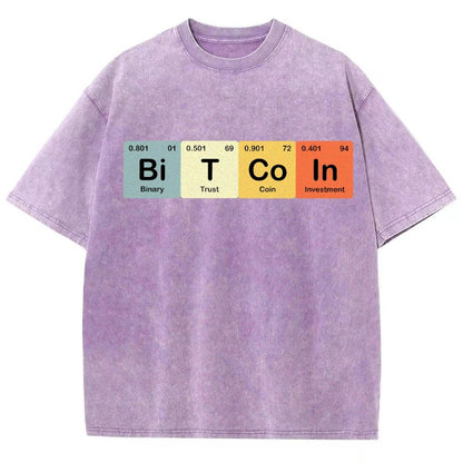 Bitcoin Periodic Table Cryptocurrency BTC Funny Vintage Vintage Distressed T-shirt