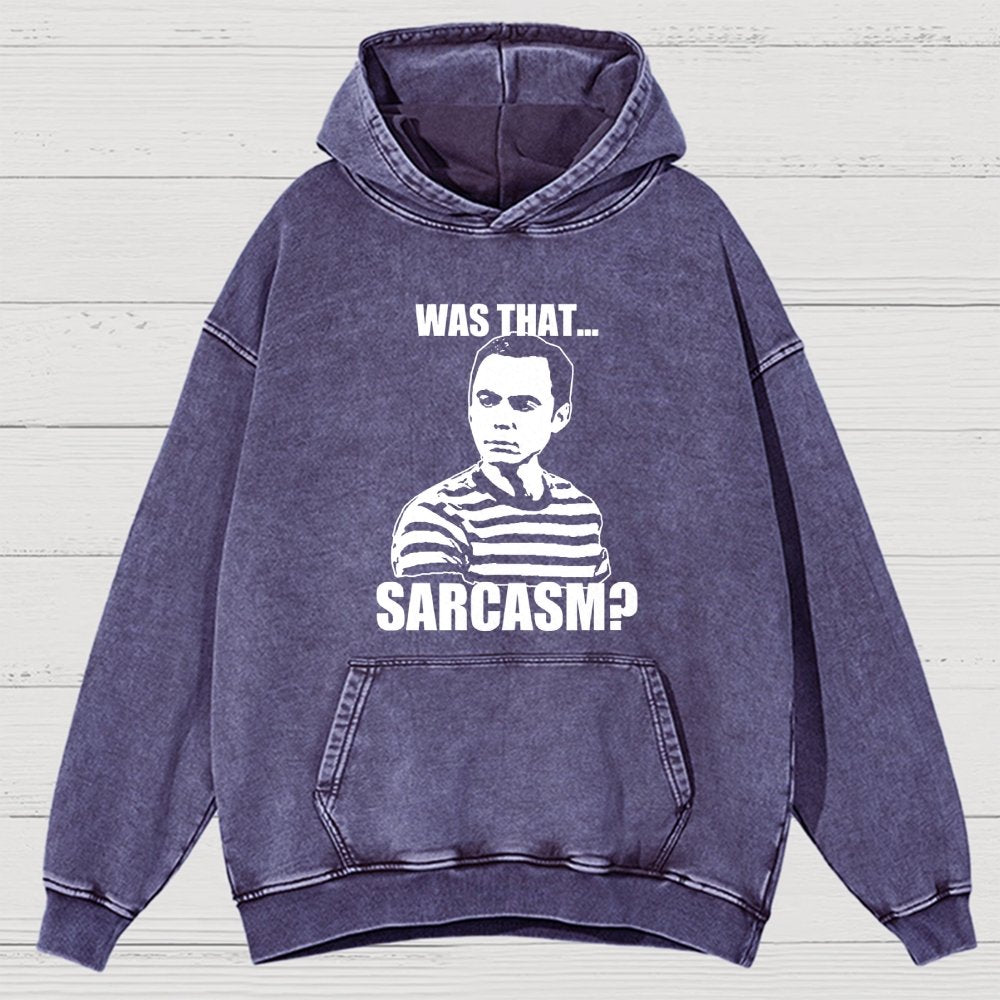 Was That Sarcasm Vintage Distressed Hoodie